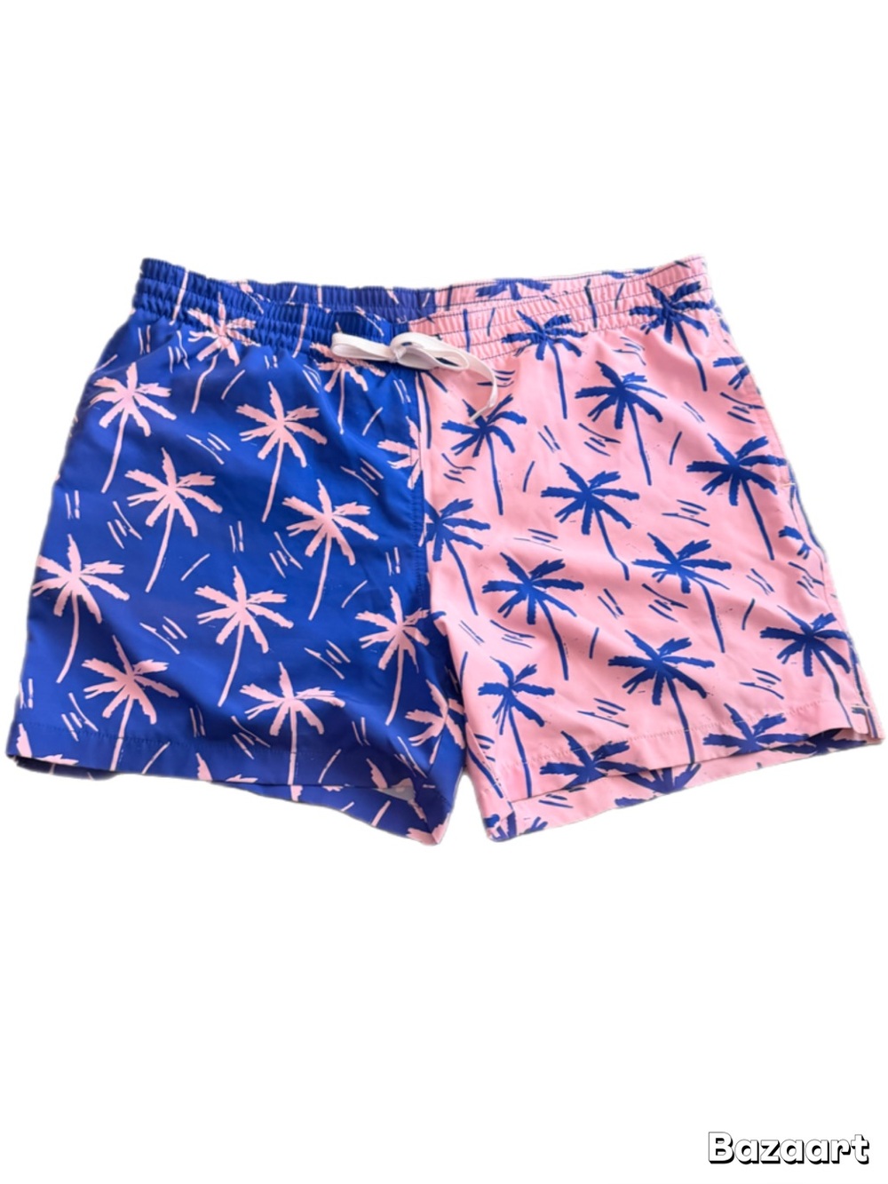 Chubbies Swim Trunks Men’s Medium 5.5 Inseam Pink Blue Palm Tree Shorts
